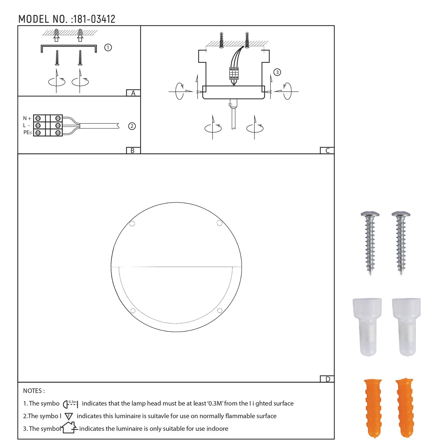 Уличный светильник LED FD023-2 (20W, 4000K, чёрный, IP65)