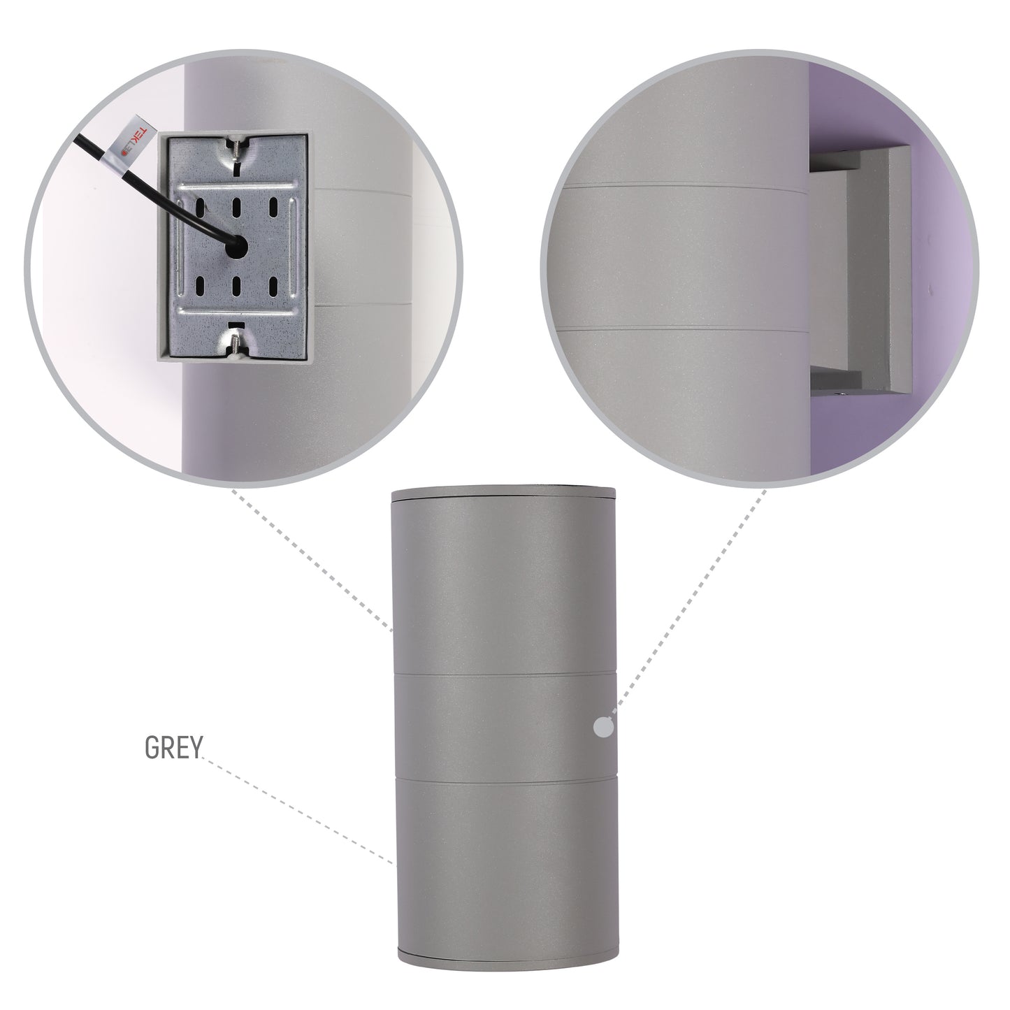 Настенный светильник LED B250-1 ECO (1×20W / 2×20W, COB, серый, 3000K / 4000K, IP54)