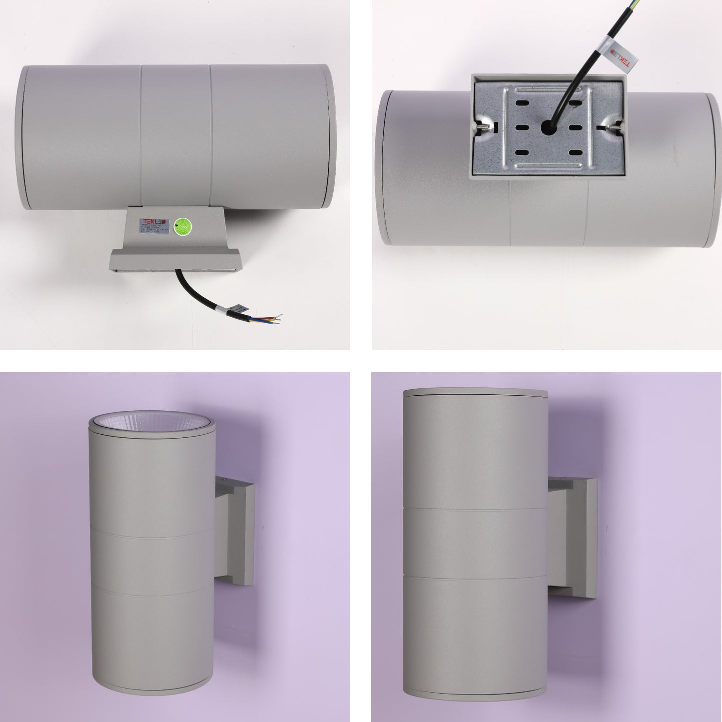 Настенный светильник LED B250-1 ECO (1×20W / 2×20W, COB, серый, 3000K / 4000K, IP54)