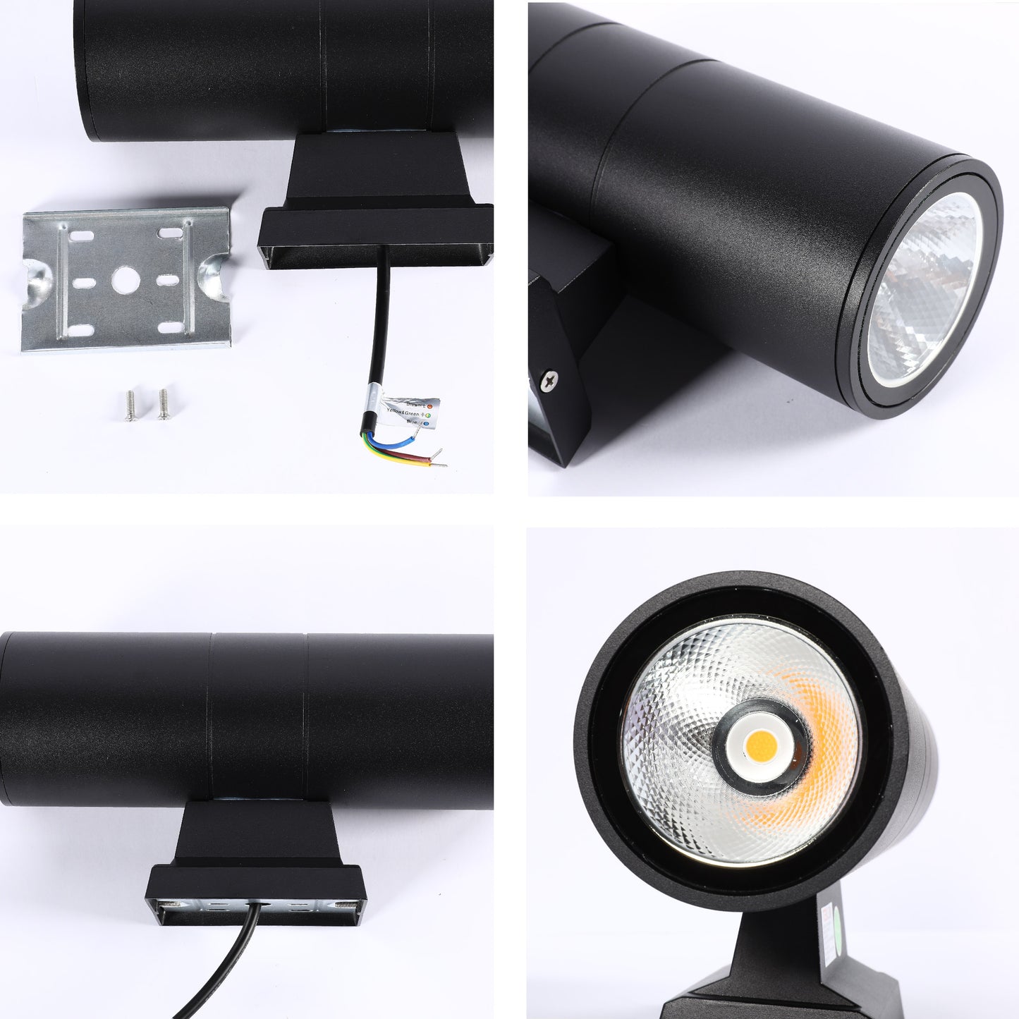 Настенный светильник LED ECO B2152 (2×10W, COB, чёрный, 3000K)