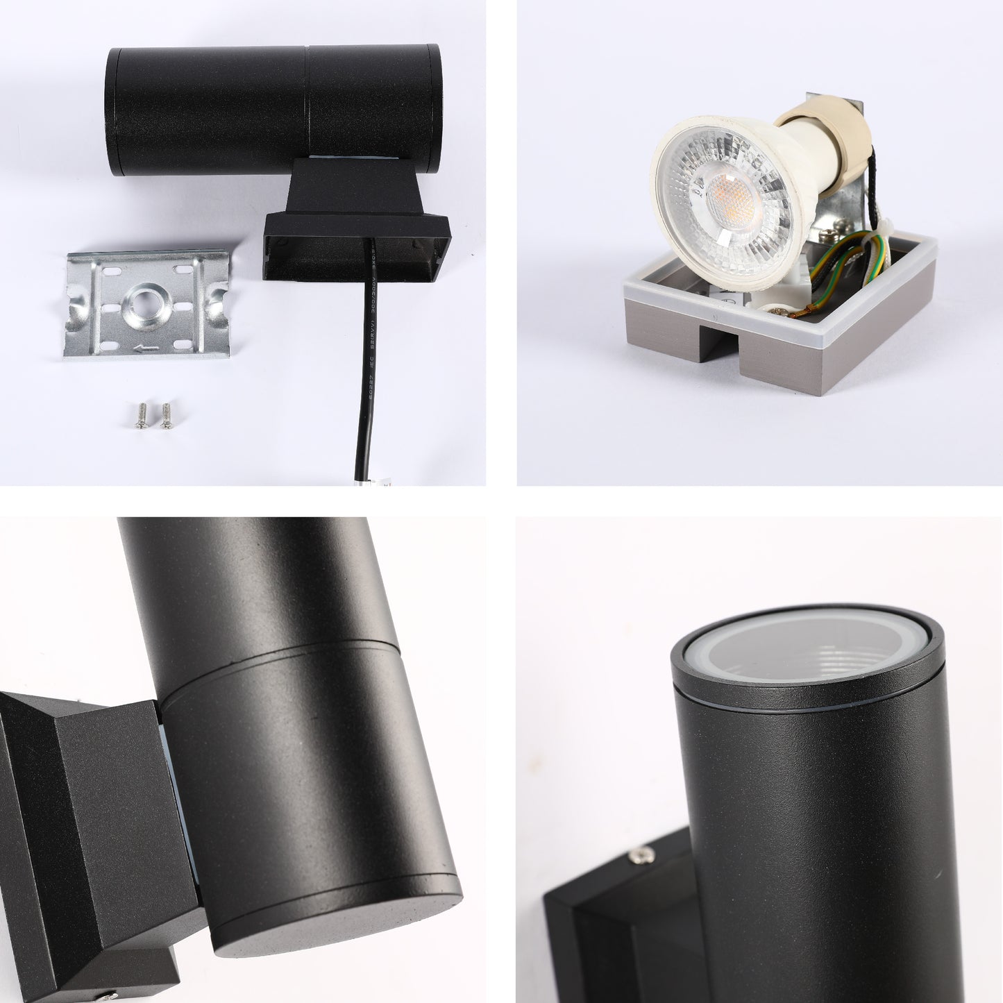 Настенный светильник LED 318G ECO (1×GU10, чёрный, IP54)