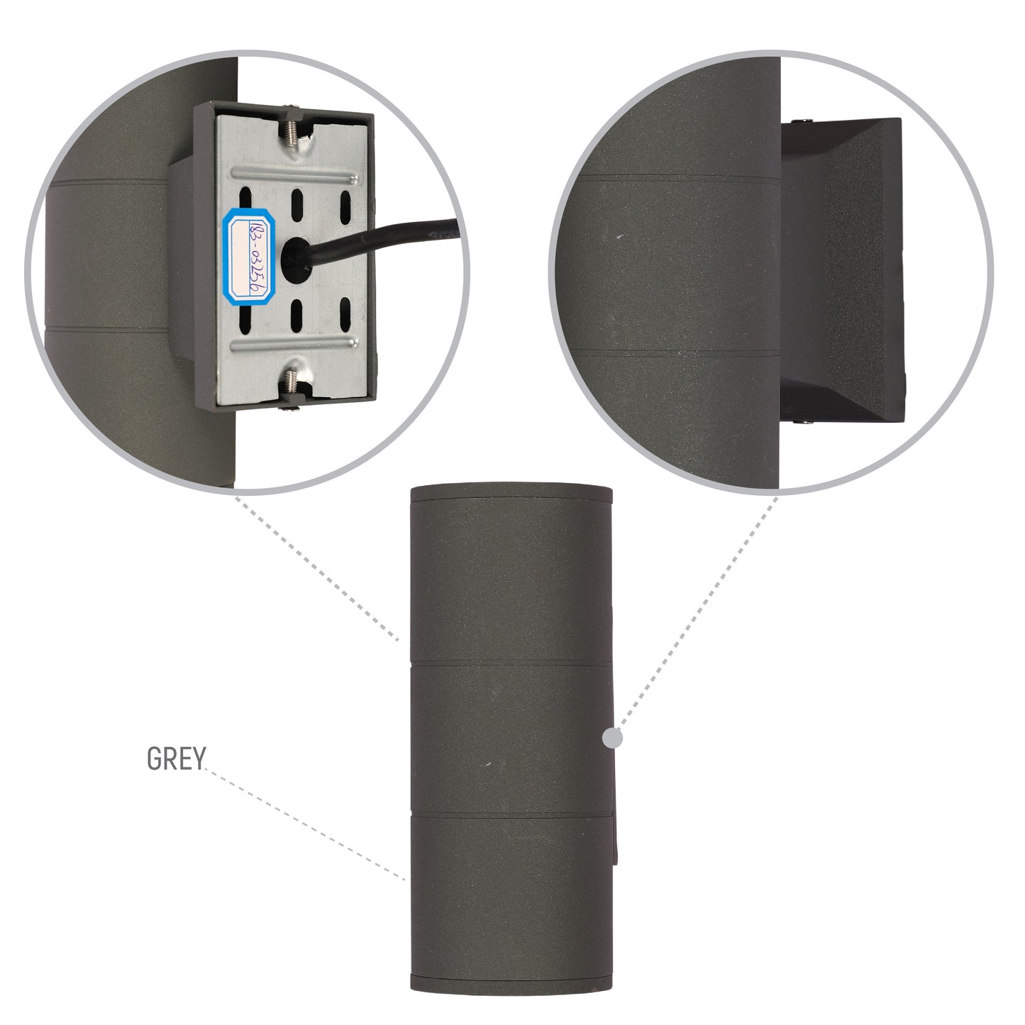 Настенный светильник LED 312G (2×GU10, тёмно-серый, IP54)