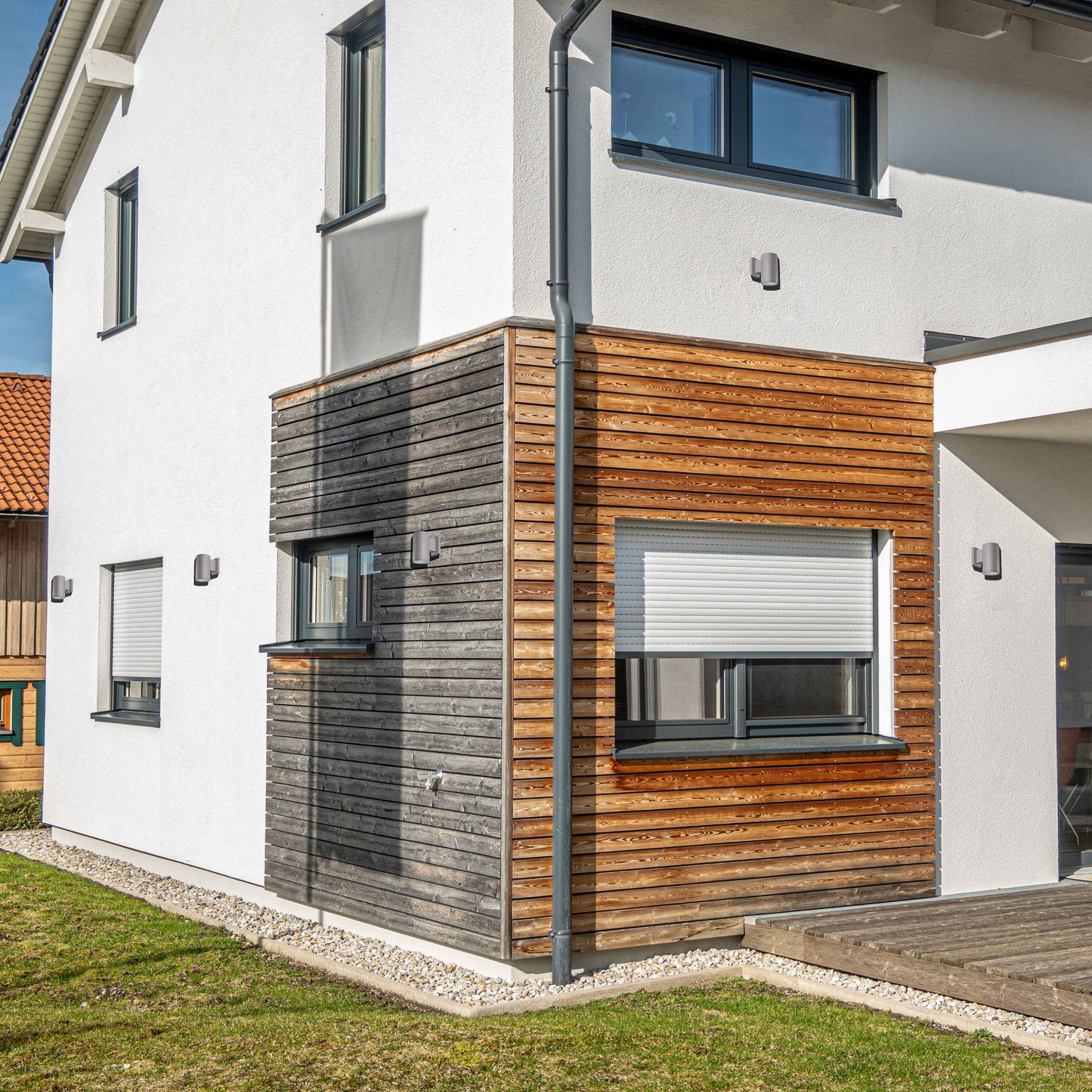 Настенный светильник LED 311S ECO (1×E27 / 2×E27, серебристо-серый, IP54)