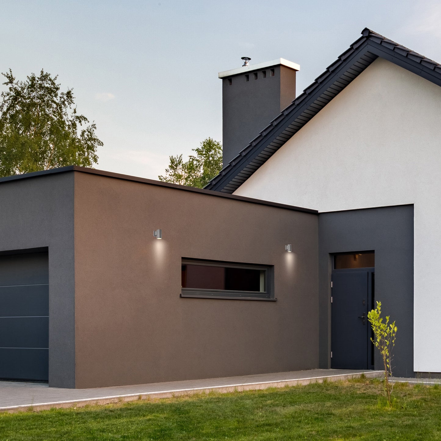 Настенный светильник LED 311S ECO (1×E27 / 2×E27, серебристо-серый, IP54)