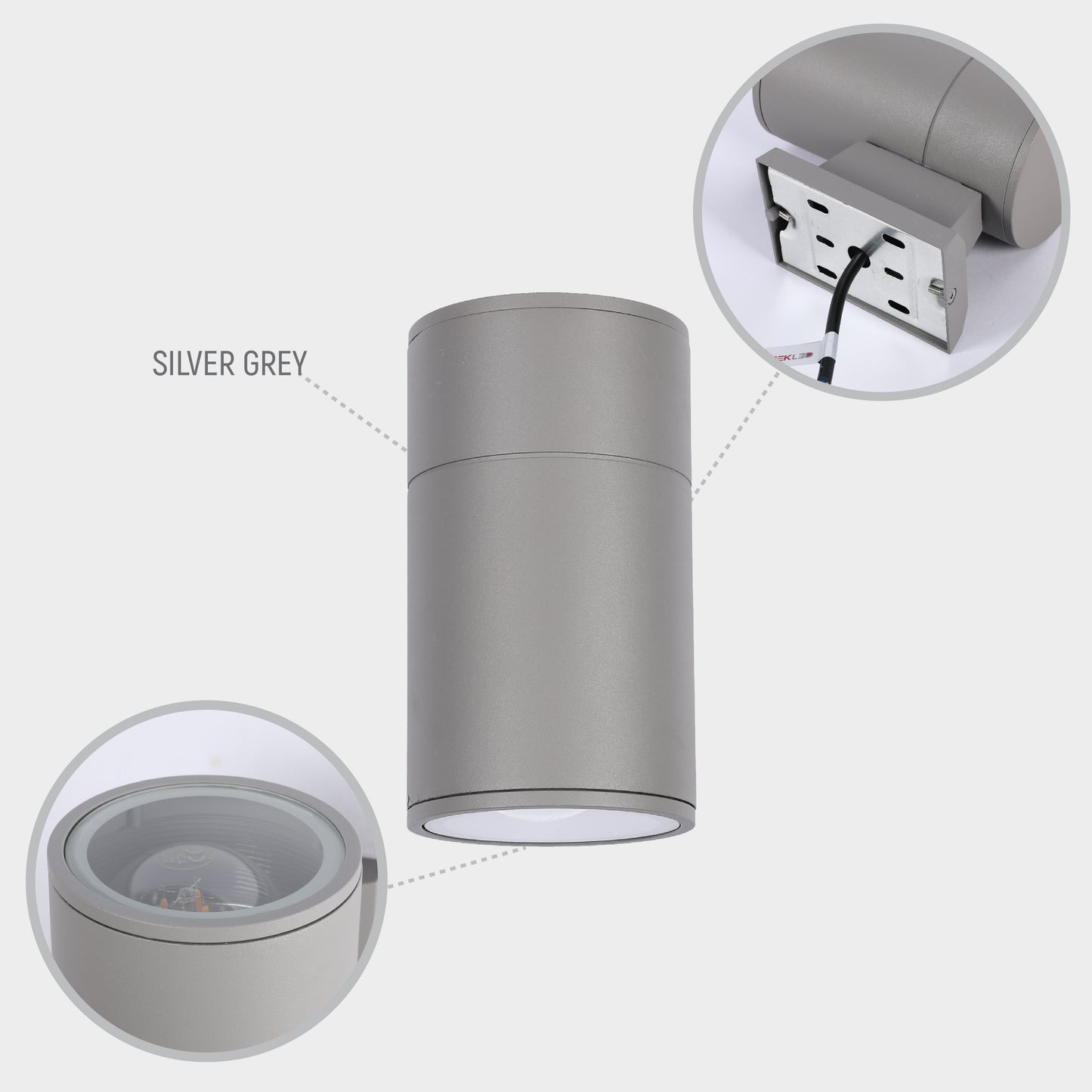 Настенный светильник LED 311S ECO (1×E27 / 2×E27, серебристо-серый, IP54)