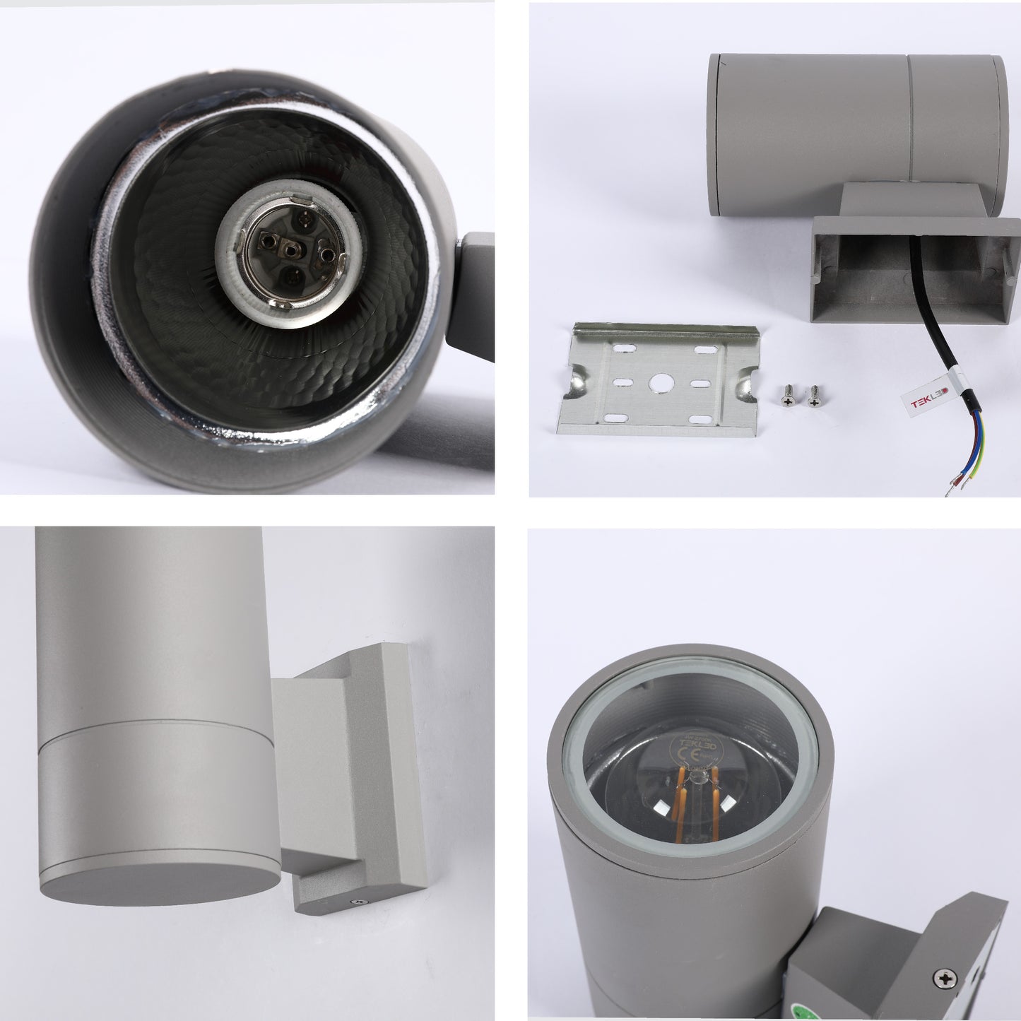 Настенный светильник LED 311S ECO (1×E27 / 2×E27, серебристо-серый, IP54)