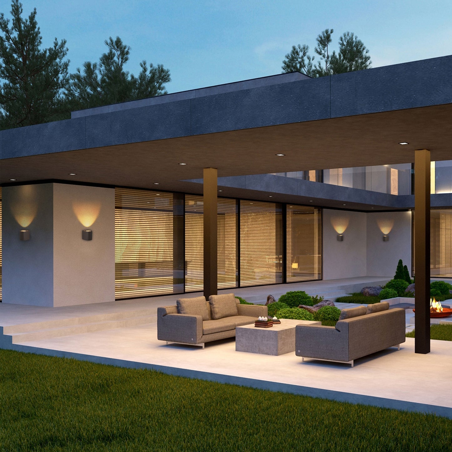 Настенный светильник LED 217G ECO (1×GU10, серебристо-серый, IP54)