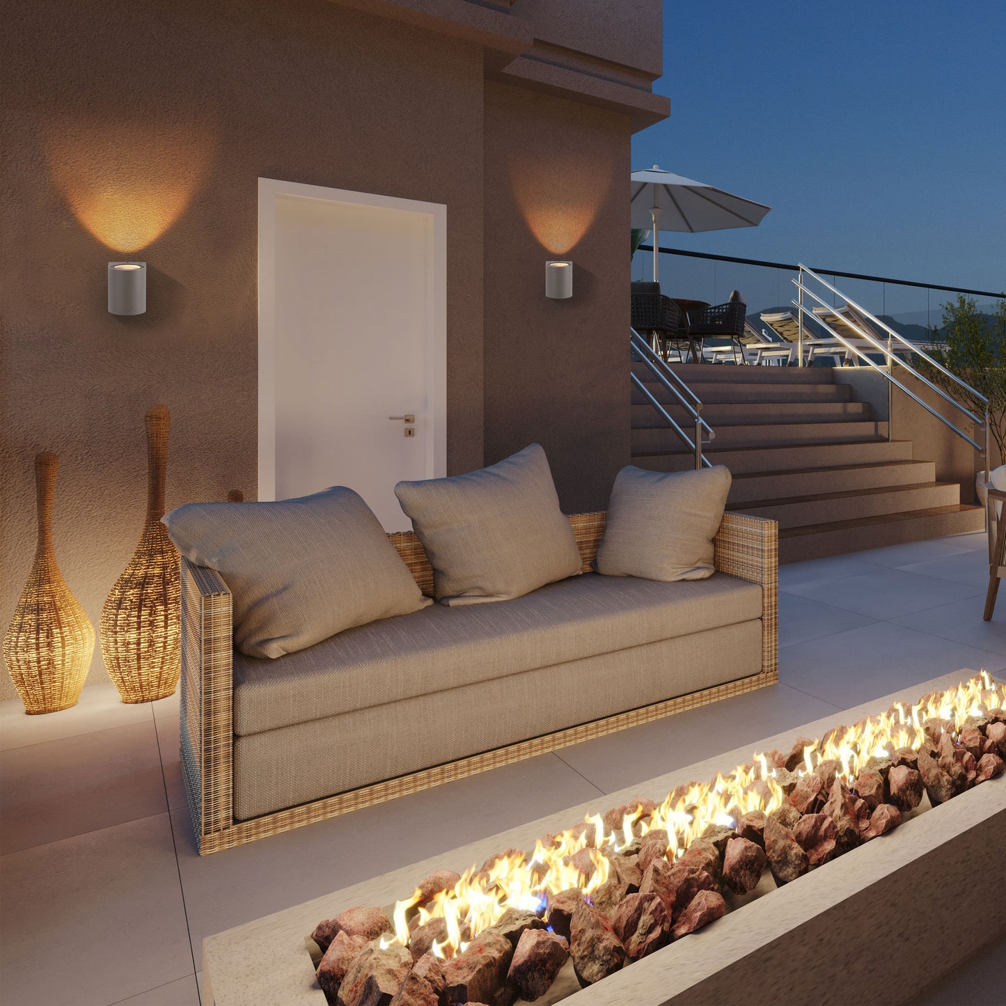 Настенный светильник LED 217G ECO (1×GU10, серебристо-серый, IP54)