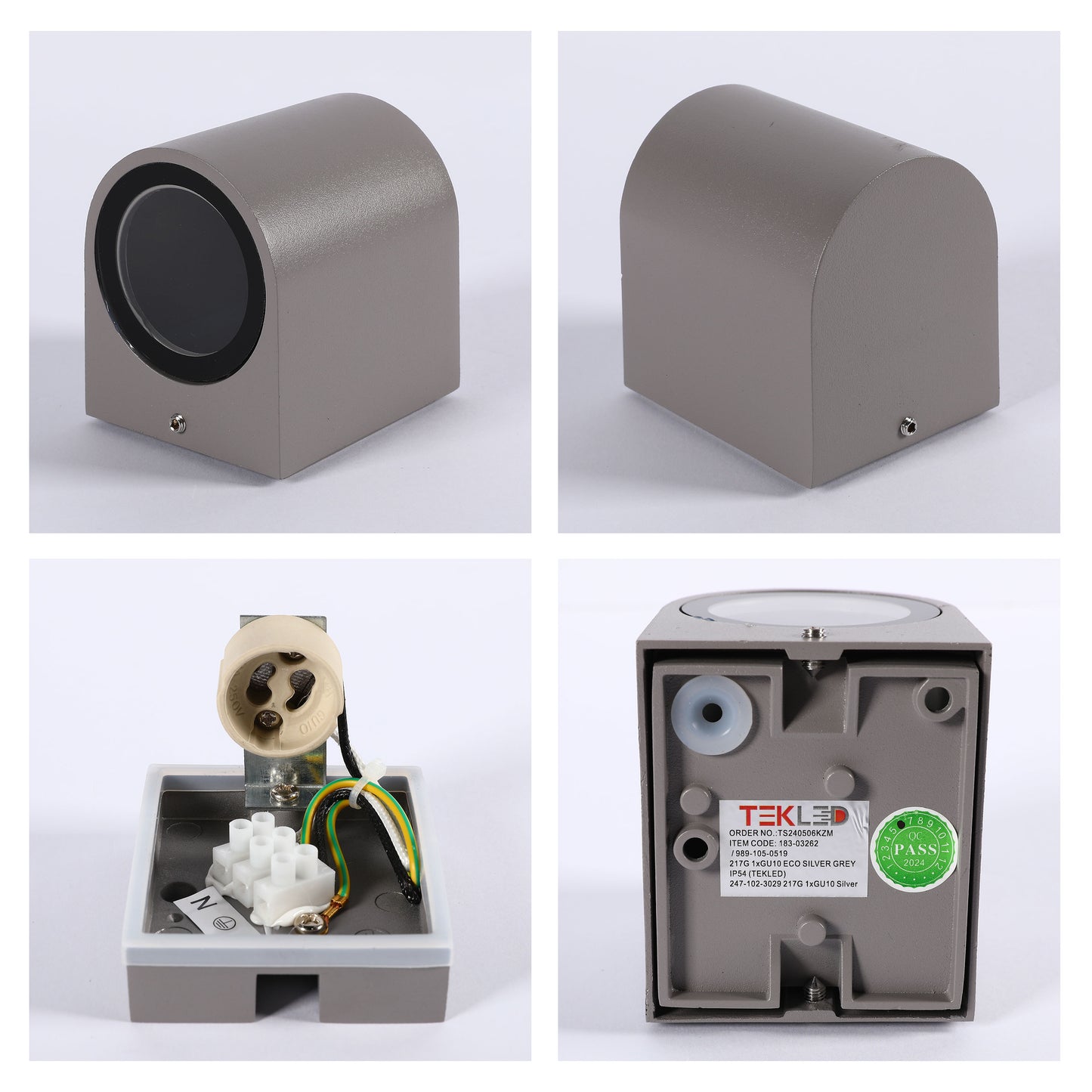 Настенный светильник LED 217G ECO (1×GU10, серебристо-серый, IP54)