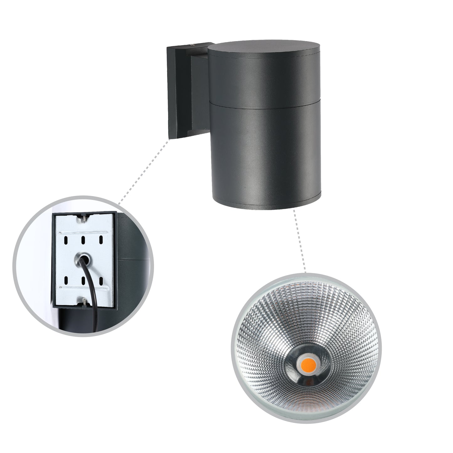 Уличный светильник LED 20W (чёрный, 3000K, IP65)