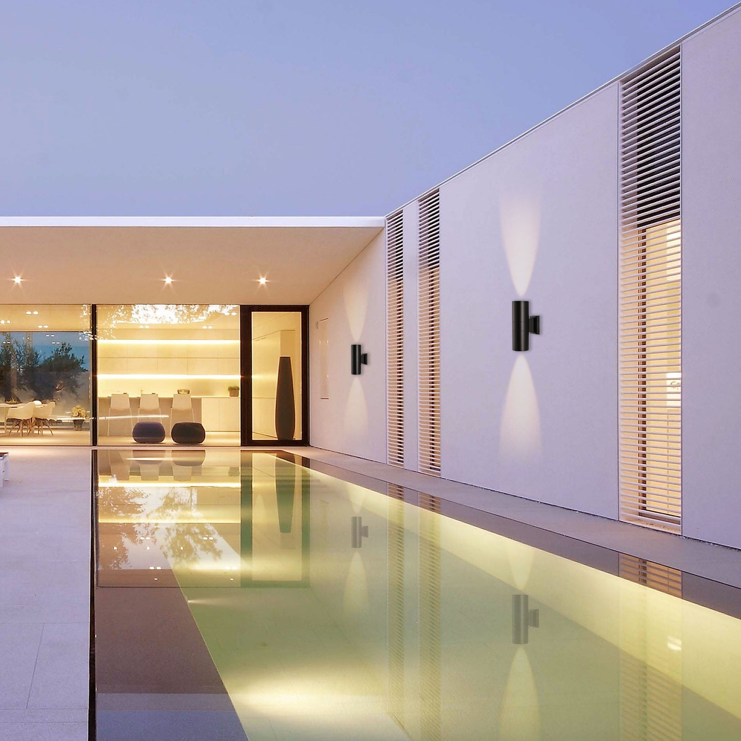 Уличный светильник COB LED 2×10W (чёрный, IP54)