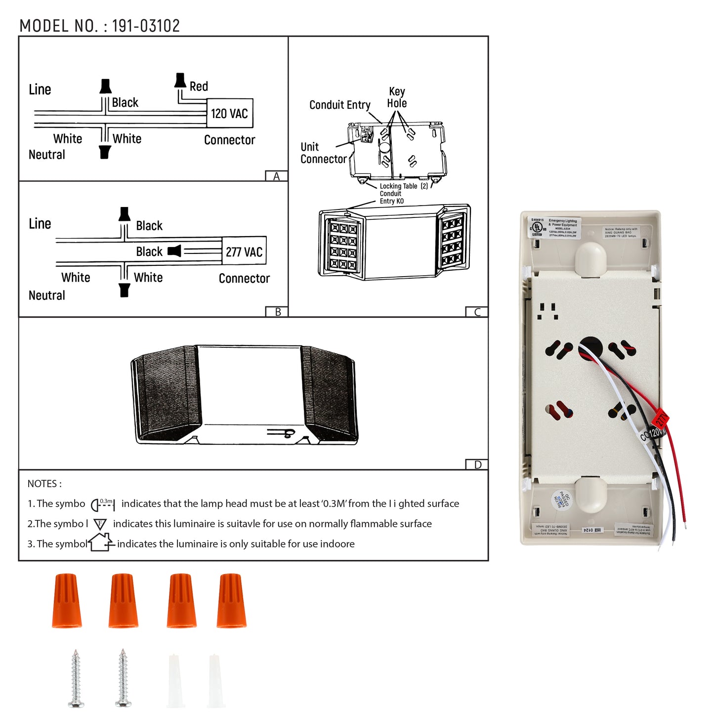 LED Светильник TLEU4 2.4W (Белый, 6500K)