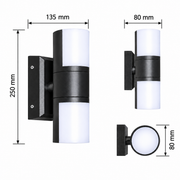 Светильник LED F895A/2 6Wx2 BLACK 3000K (TEKLED)