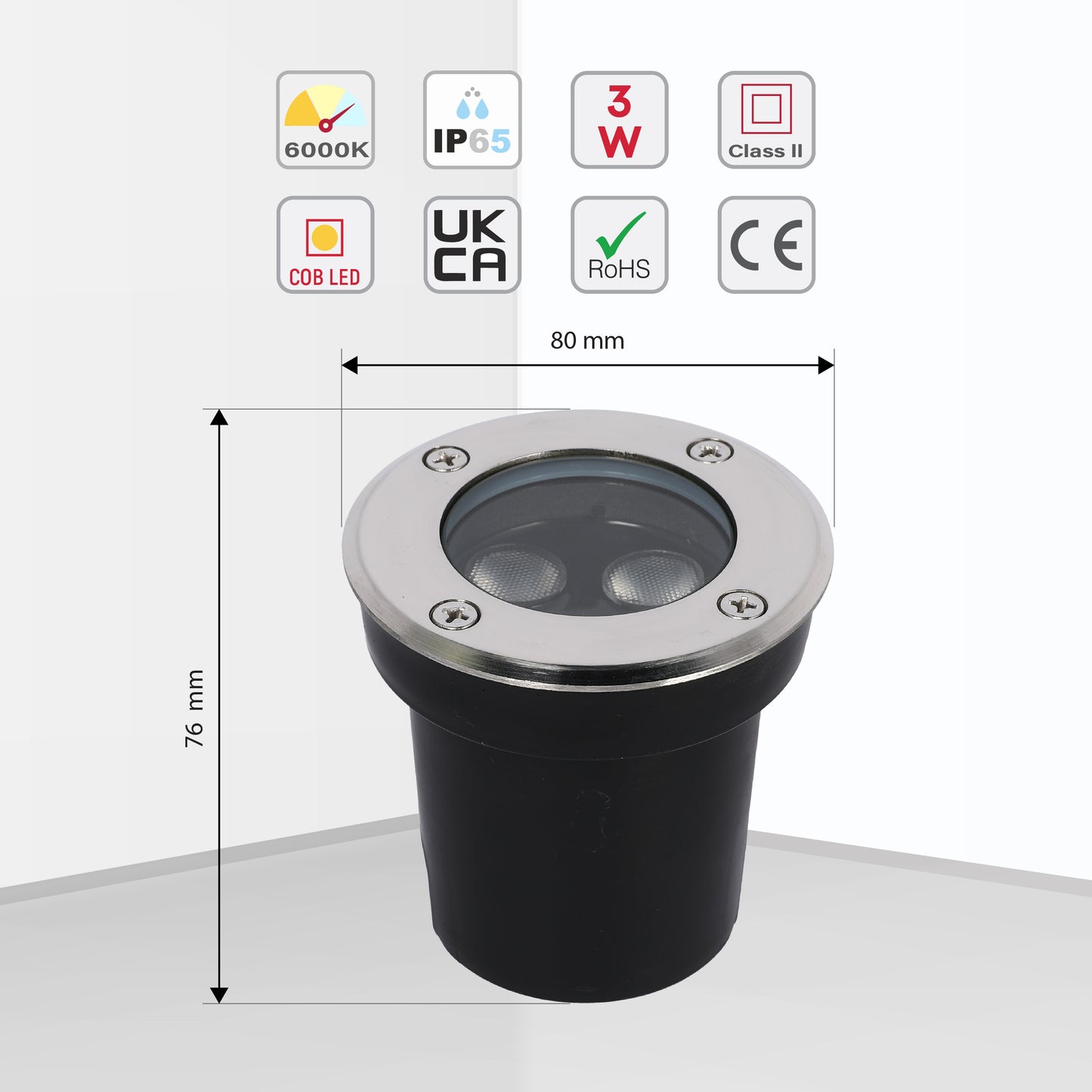 Наземно-утапливаемый LED Светильник U121 (IP65)