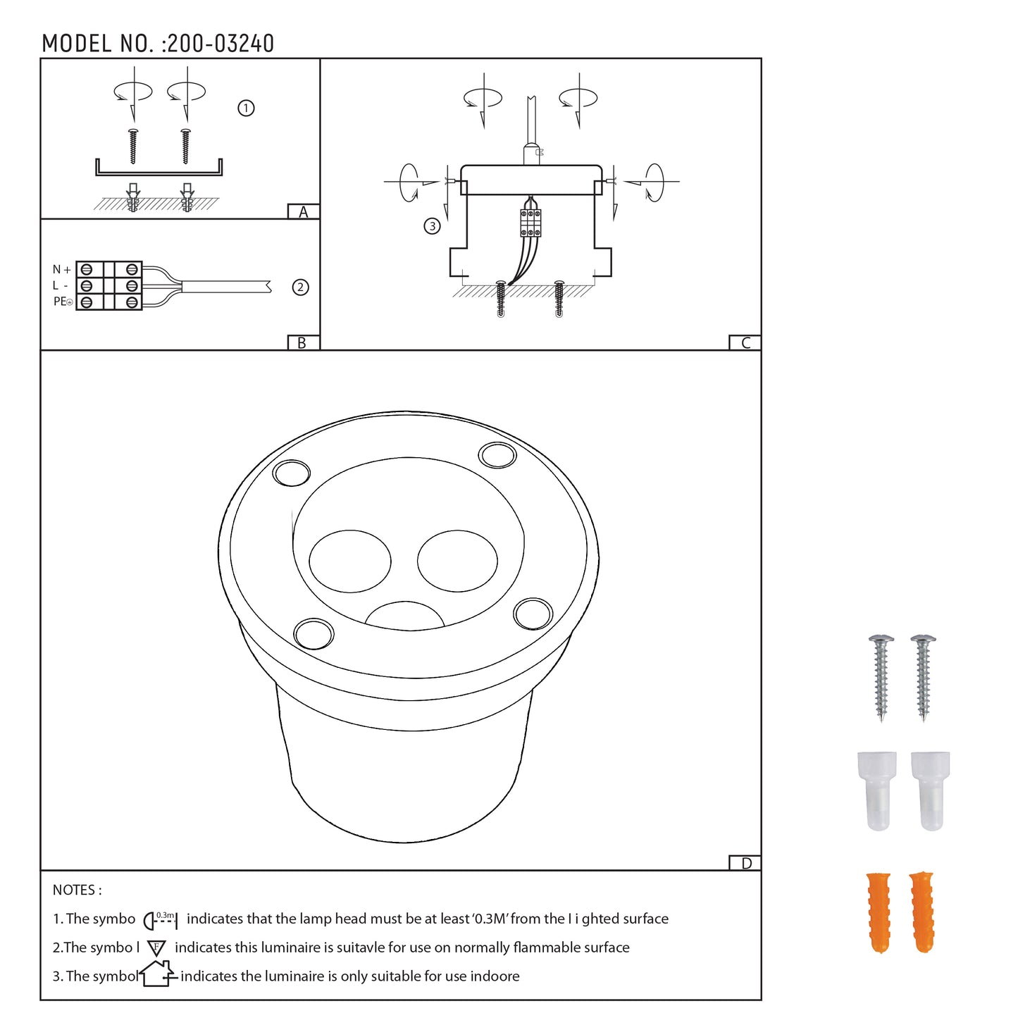 Наземно-утапливаемый LED Светильник U121 (IP65)