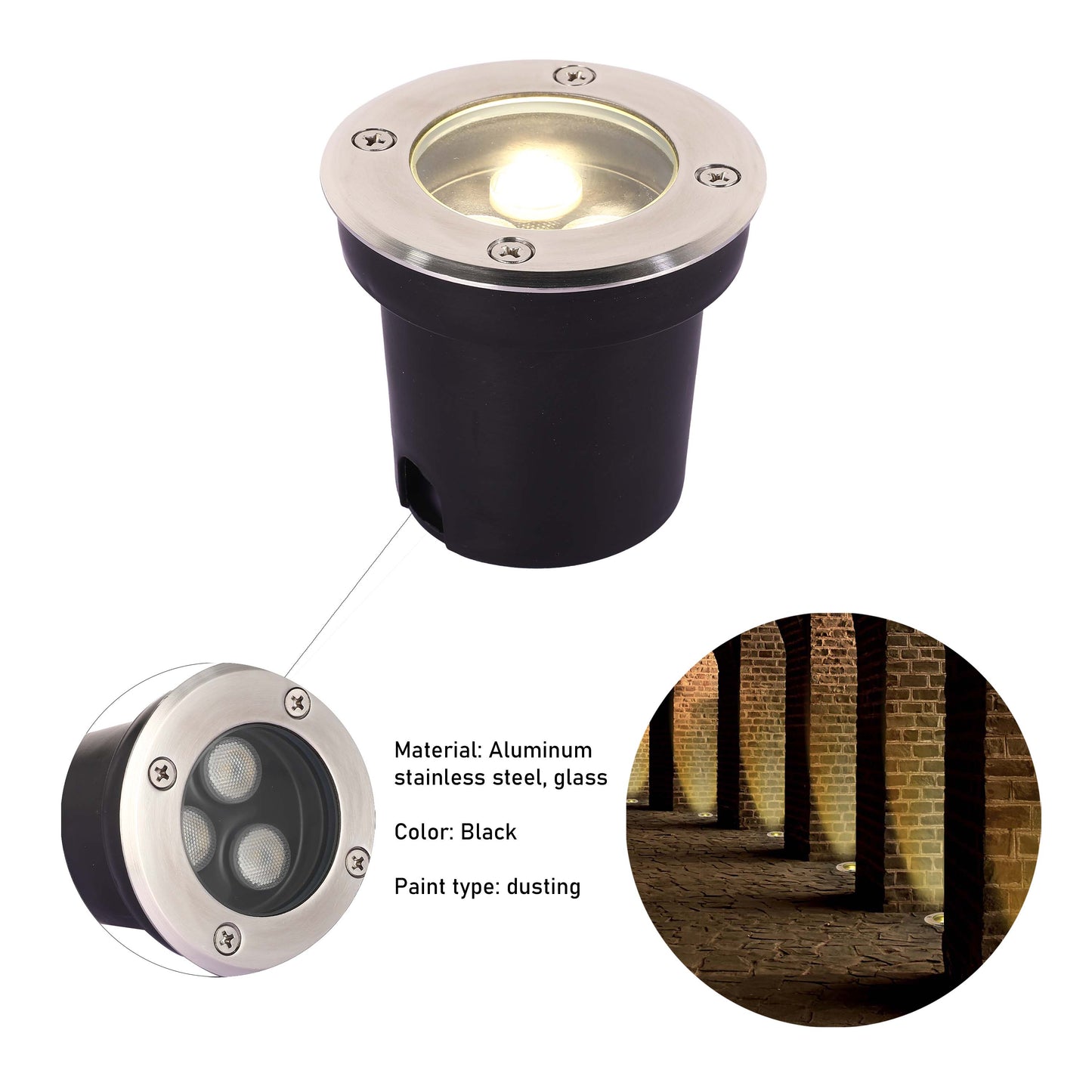 Наземно-утапливаемый LED Светильник U121 (IP65)