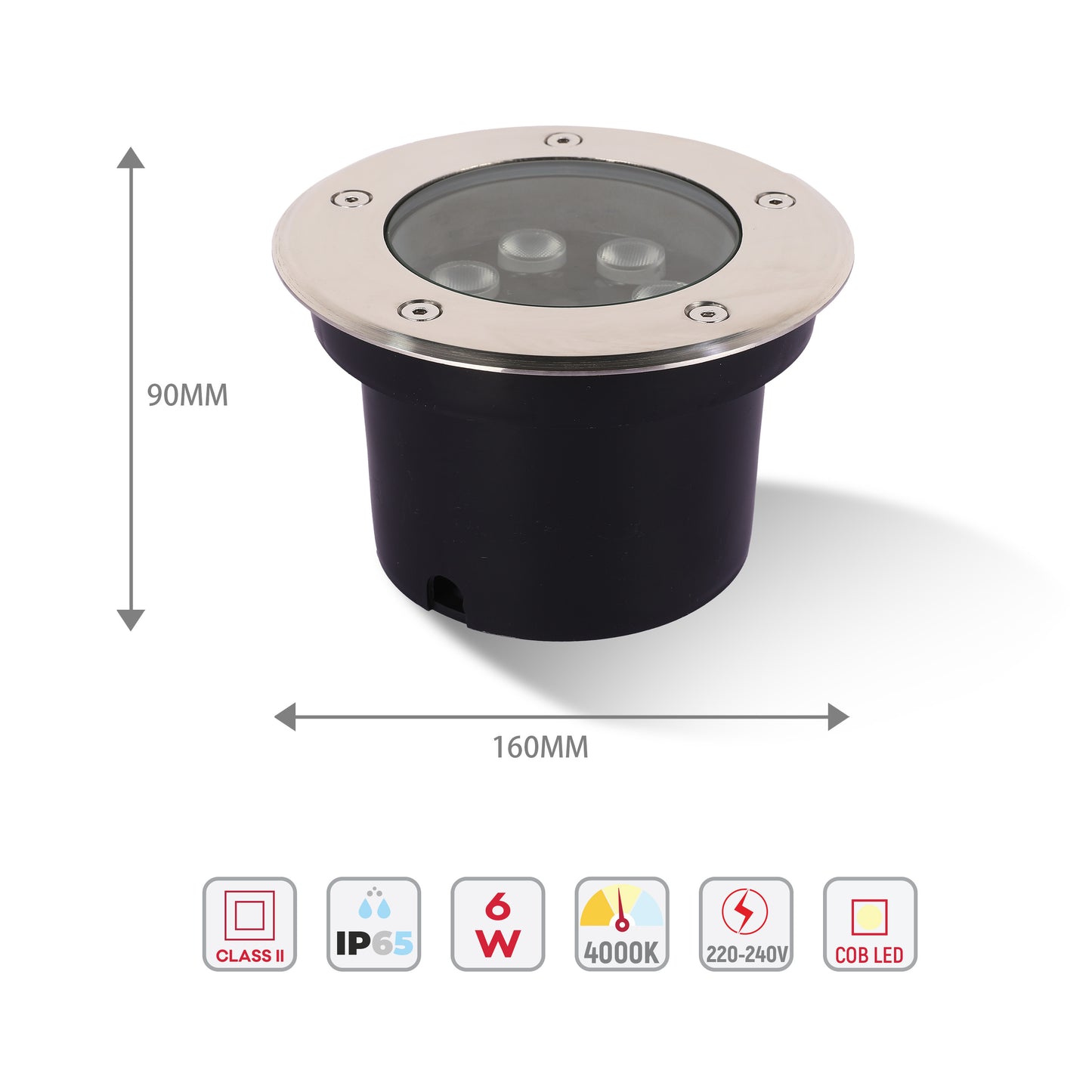 Наземно-утапливаемый LED Светильник U121 (IP65)