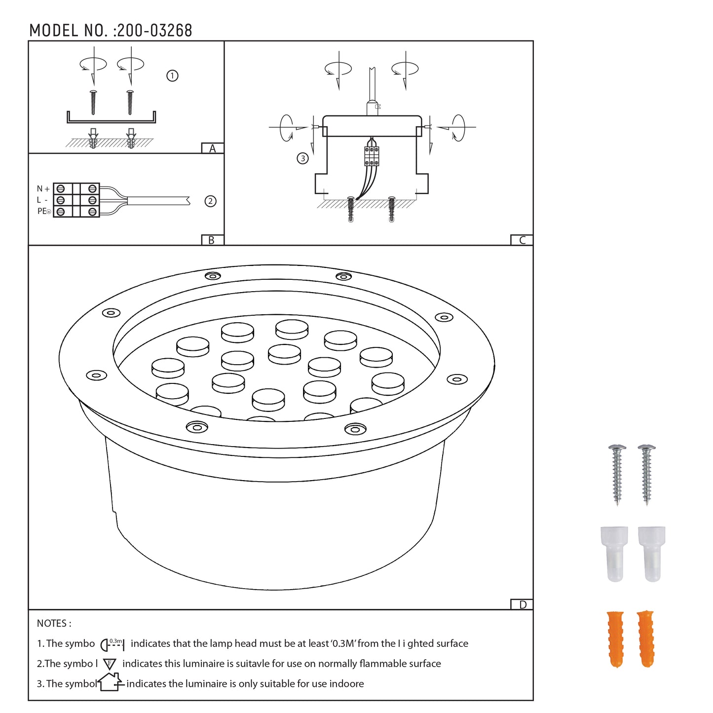 Наземно-утапливаемый LED Светильник U121 (IP65)