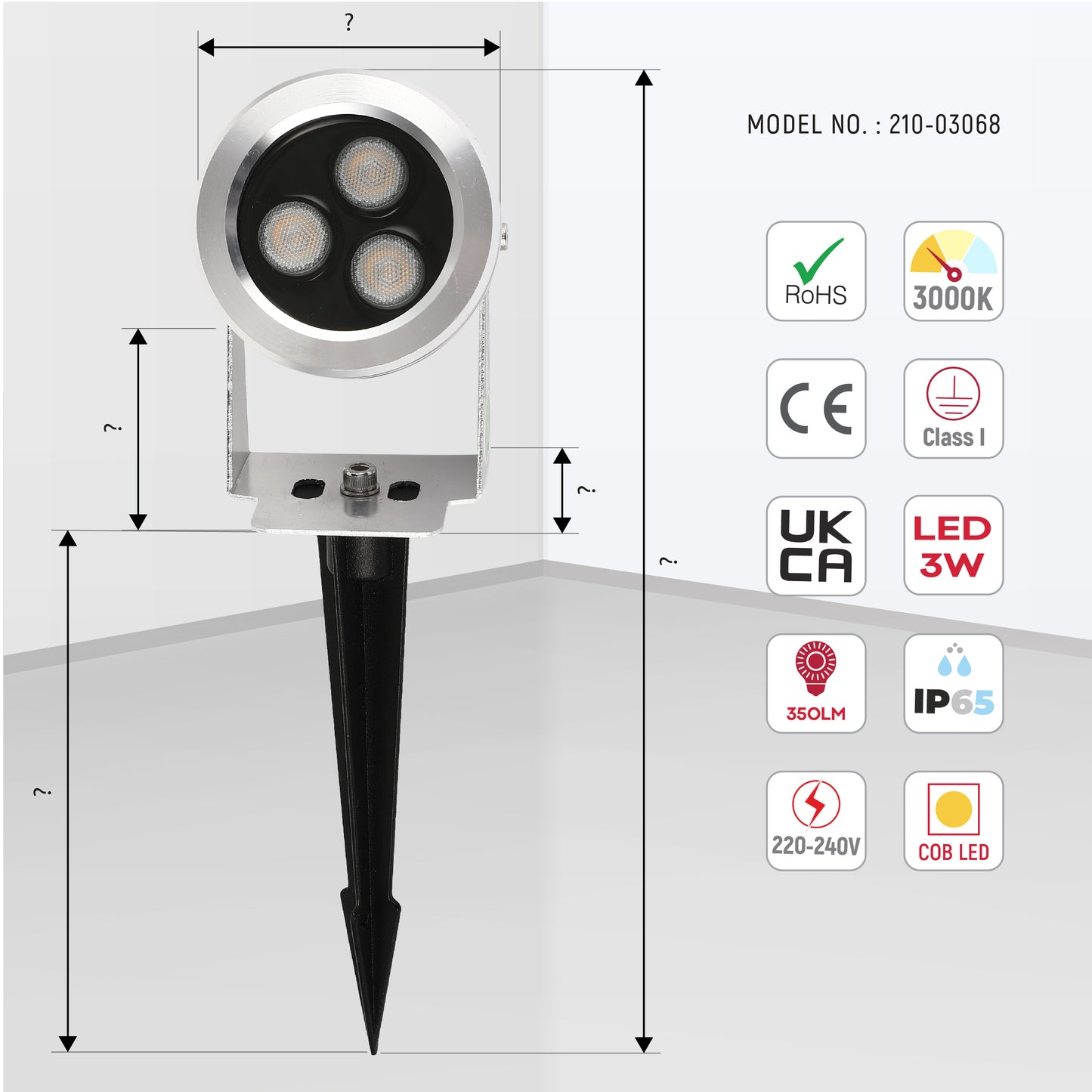 Парковый LED Светильник R7300-SPIKE (IP65)