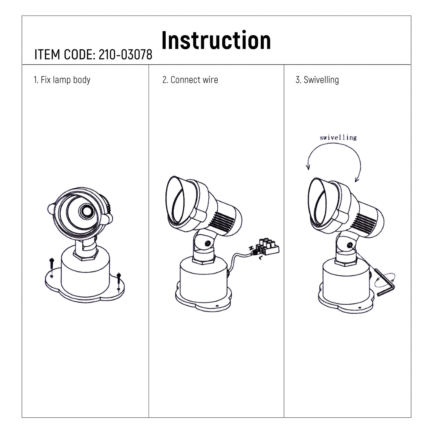 Парковый Прожектор GA010-SPIKE (Серый, IP65)