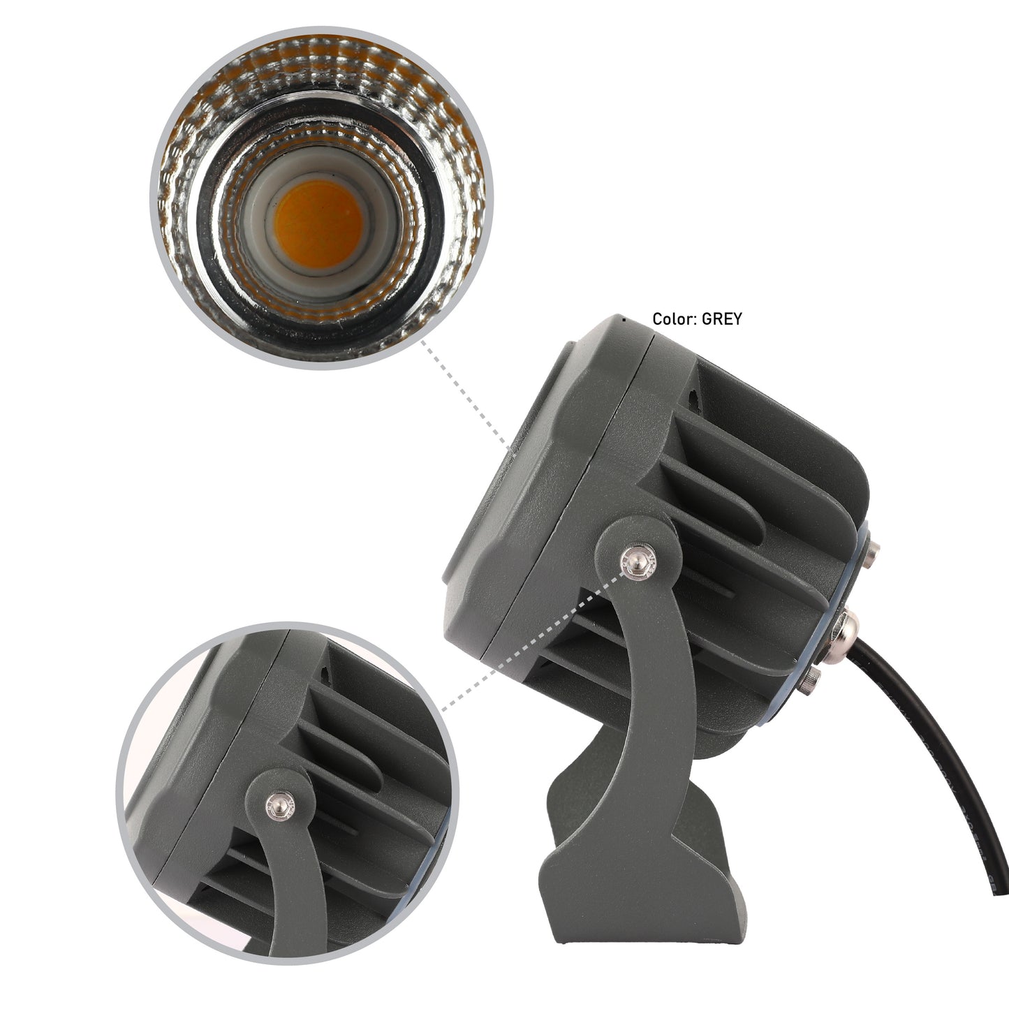 LED Прожектор LQ COB (Серый, IP65)