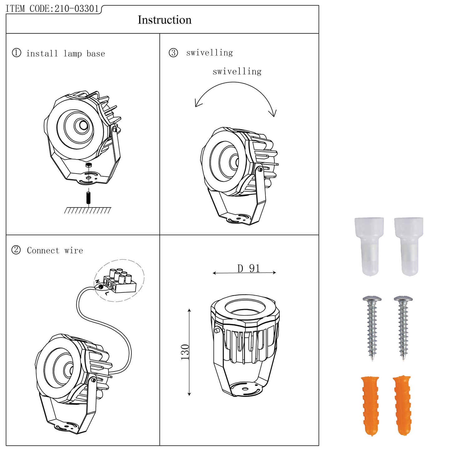 LED Прожектор LQ COB (Серый, IP65)