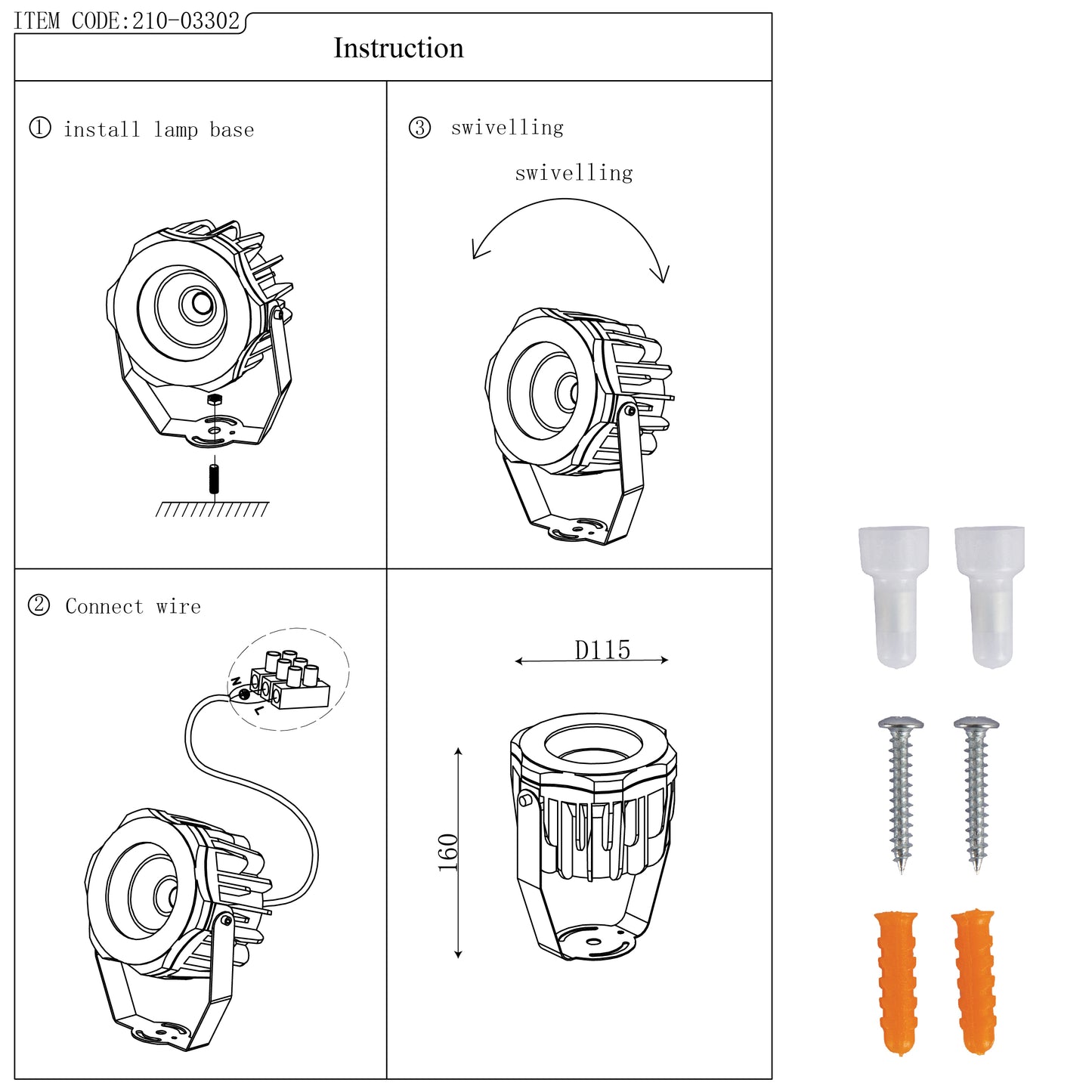 LED Прожектор LQ COB (Серый, IP65)