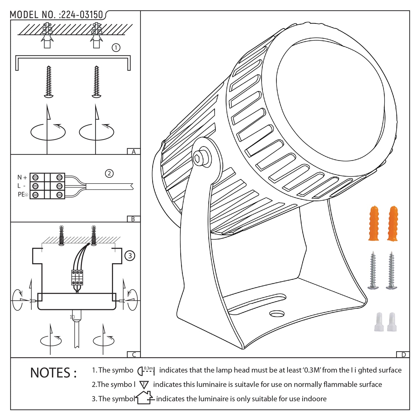 LED Прожектор WW 2020 (Серый, IP65)