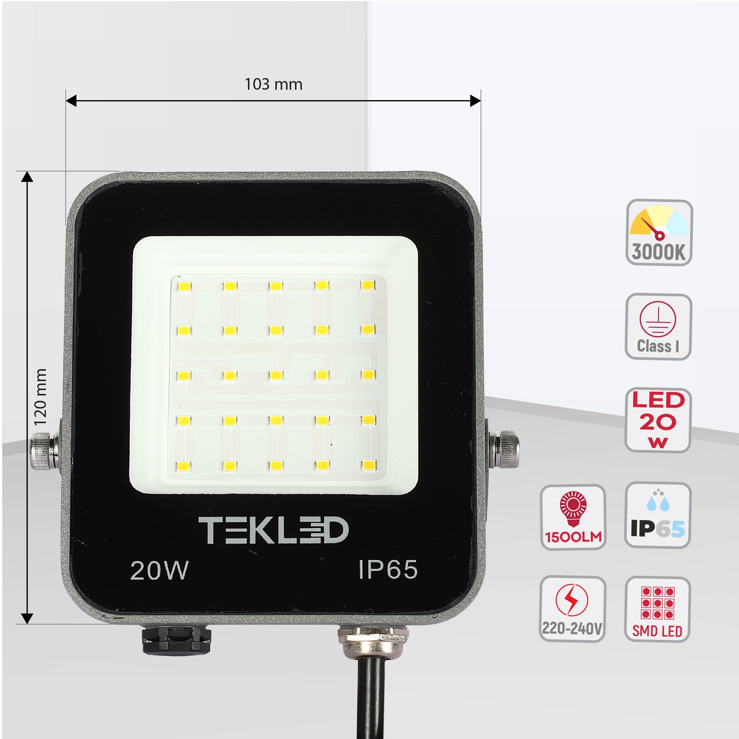 Прожектор LED NEW (20W/30W, Black, IP65)