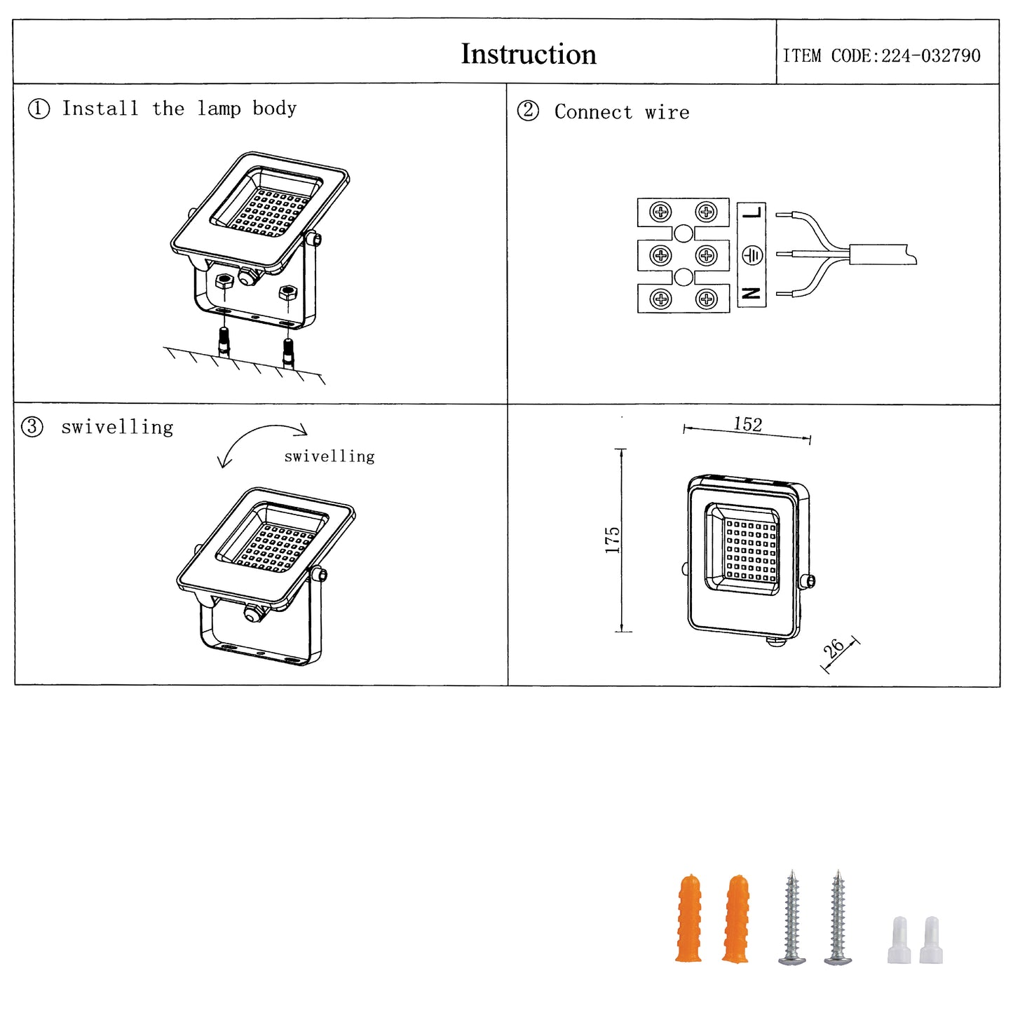 Прожектор LED NEW (20W/30W, Black, IP65)