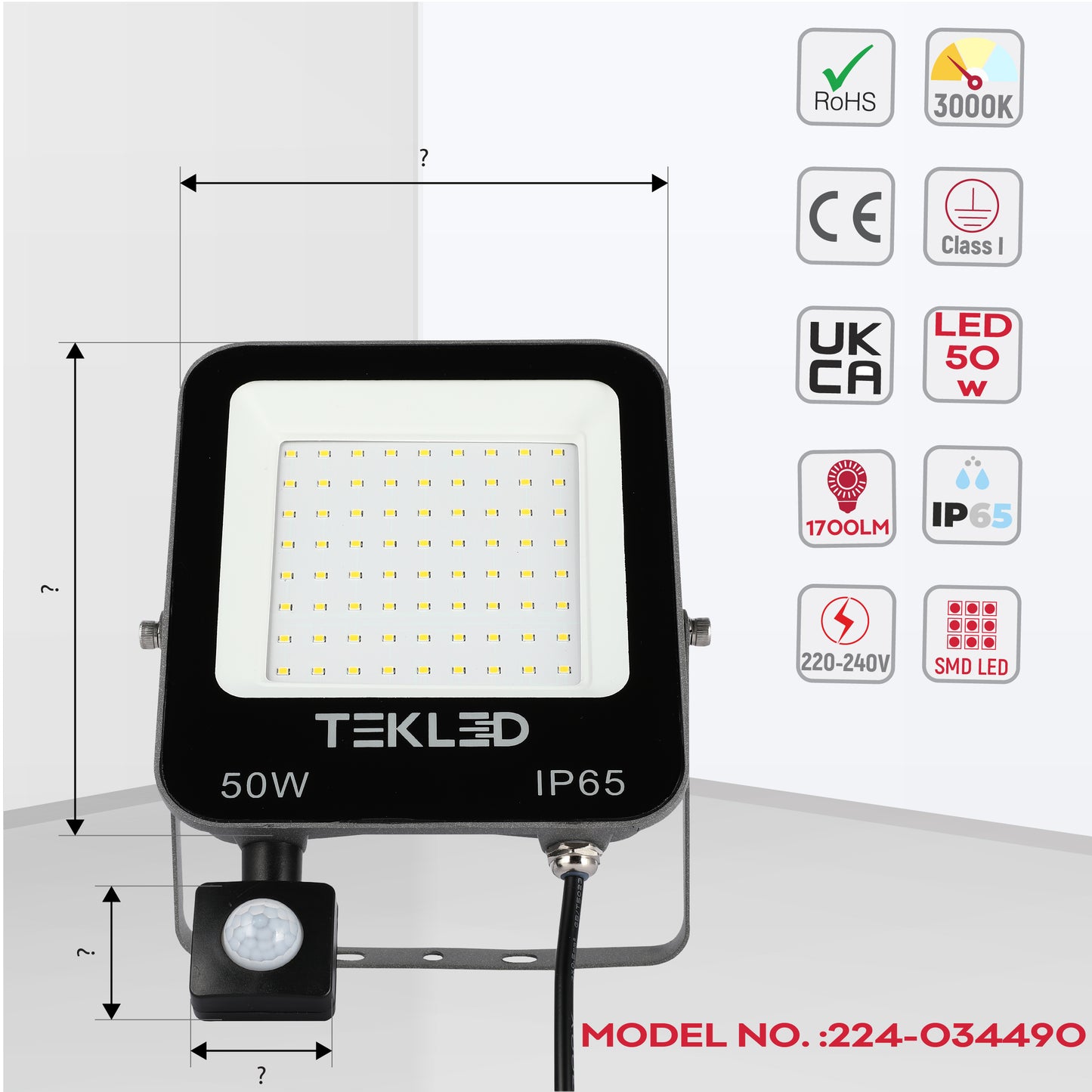 Прожектор LED SMD SENSOR (IP65)