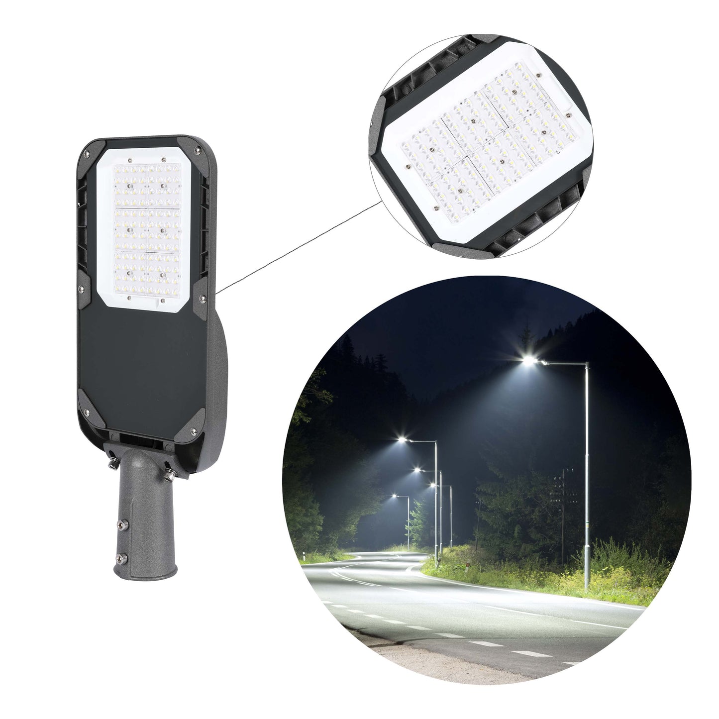 Уличный LED Светильник ZY-100 (Серый, IP65)