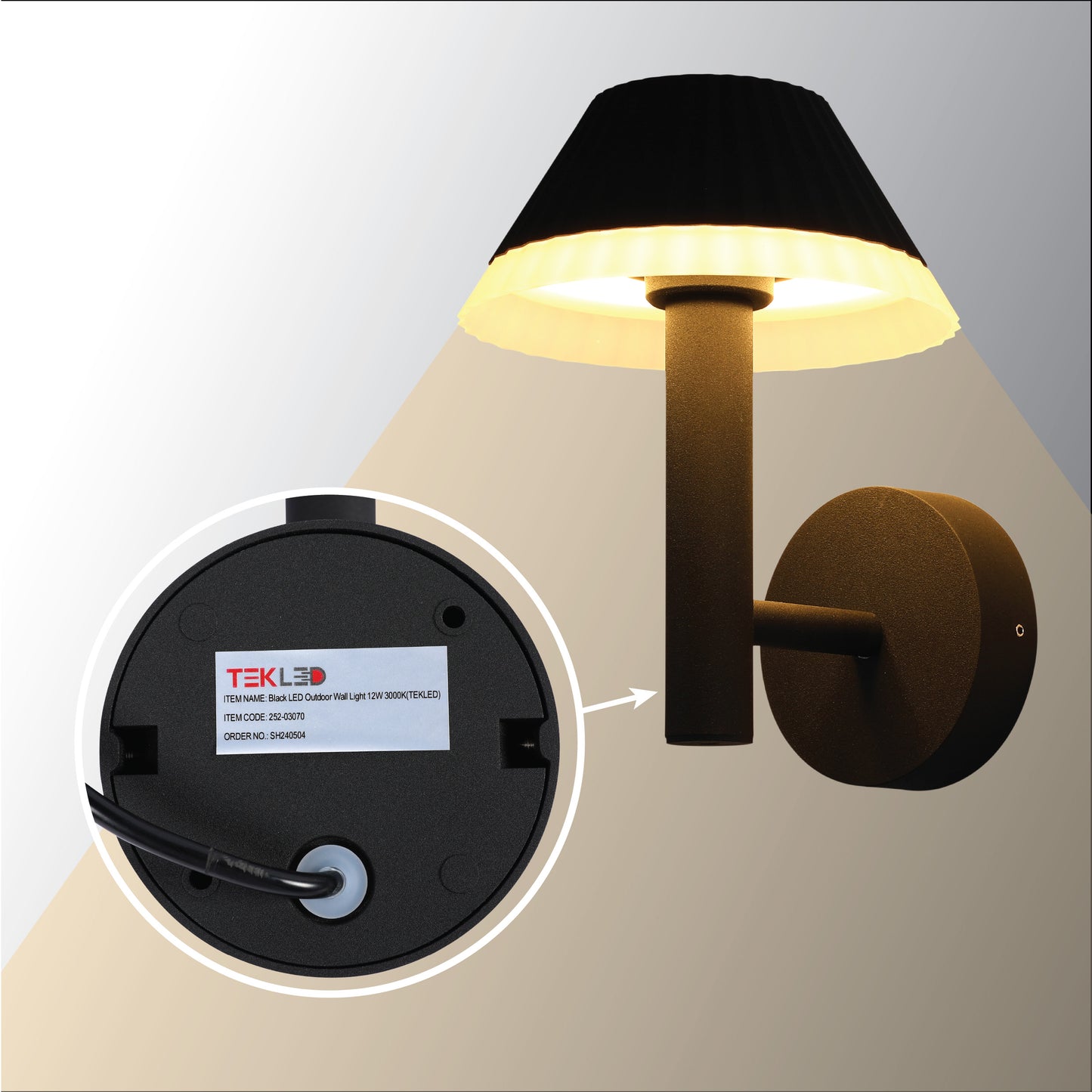 Декоративные и Парковые LED Светильники (12W,18W 3000K, Black)