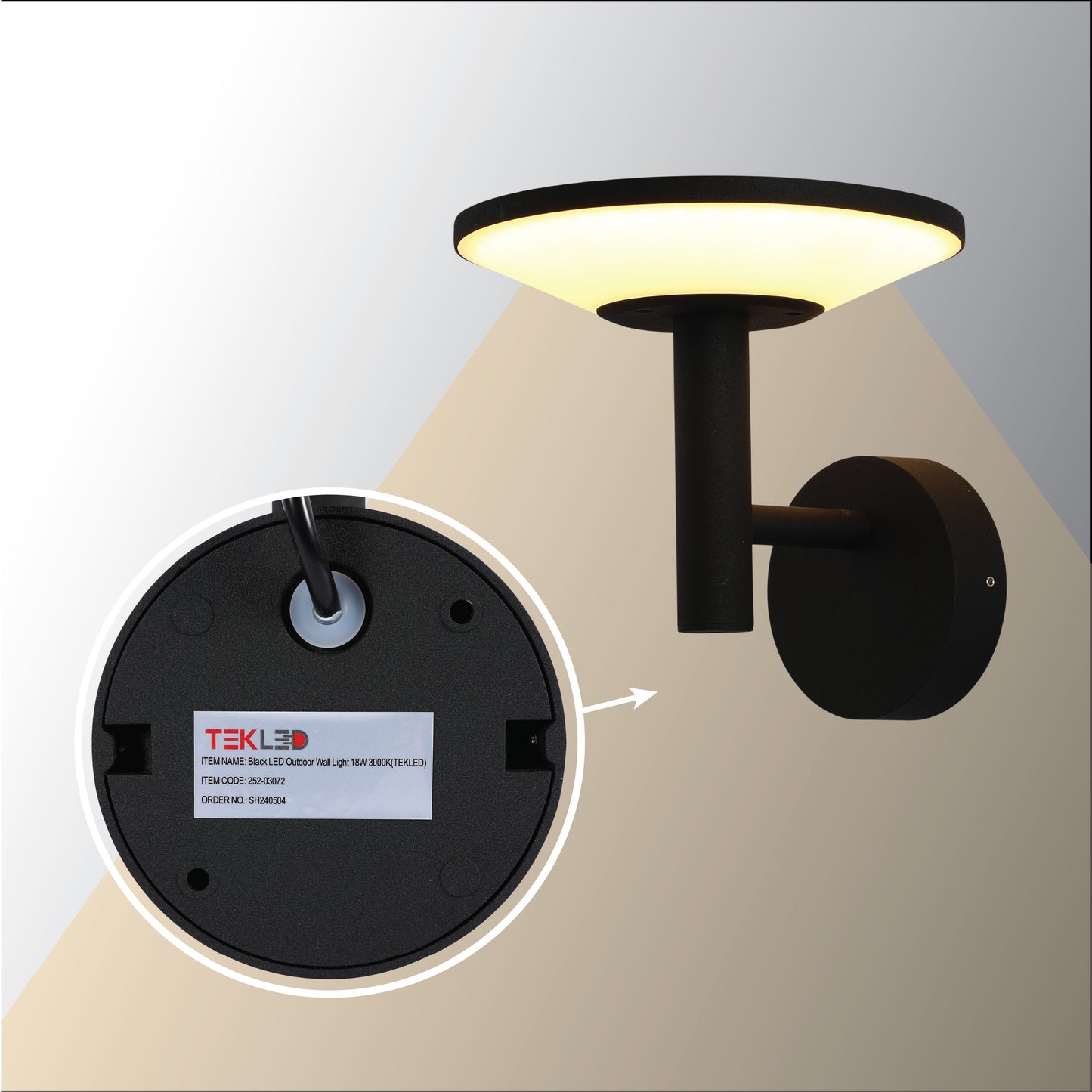 Декоративные и Парковые LED Светильники (12W,18W 3000K, Black)