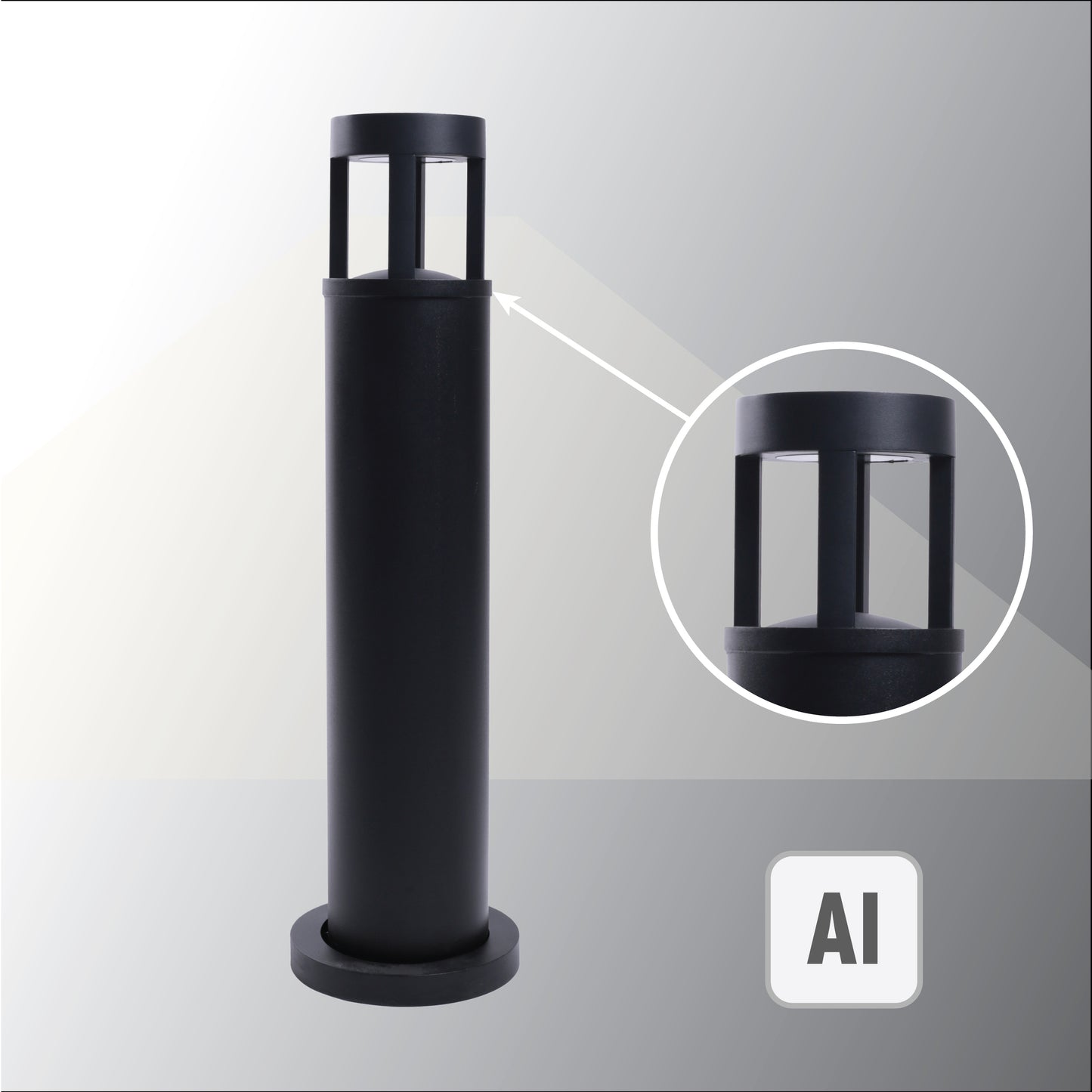 Газонный Светильник (Боллард) 15W, 4000K