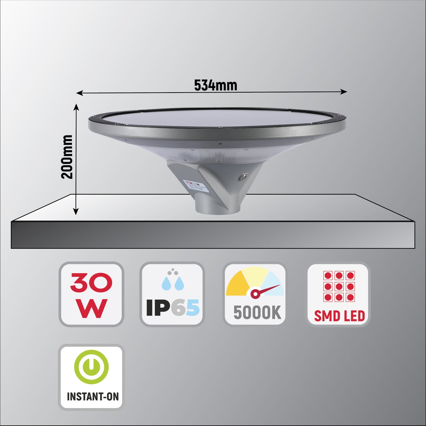 Автономный Парковый LED Светильник на Солнечной Батарее