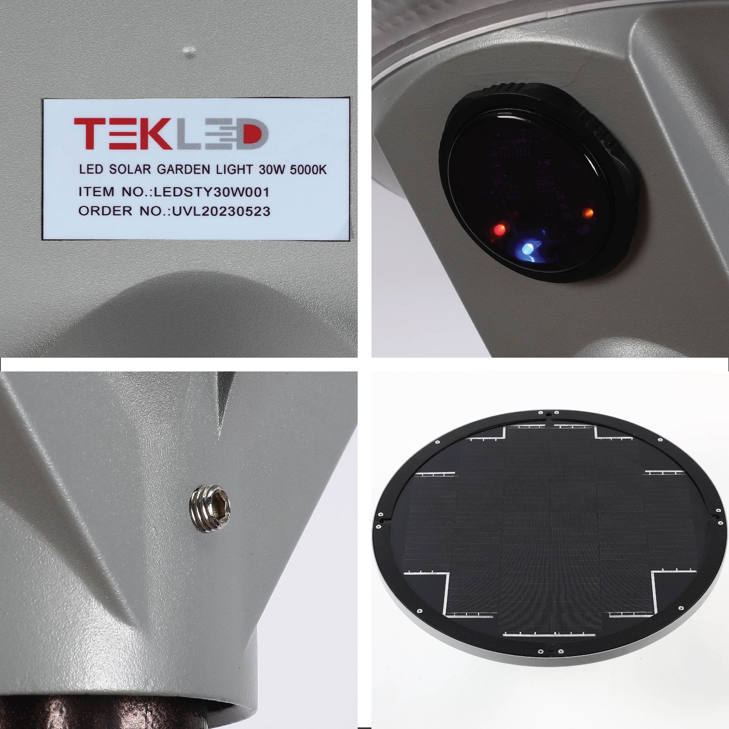 Автономный Парковый LED Светильник на Солнечной Батарее