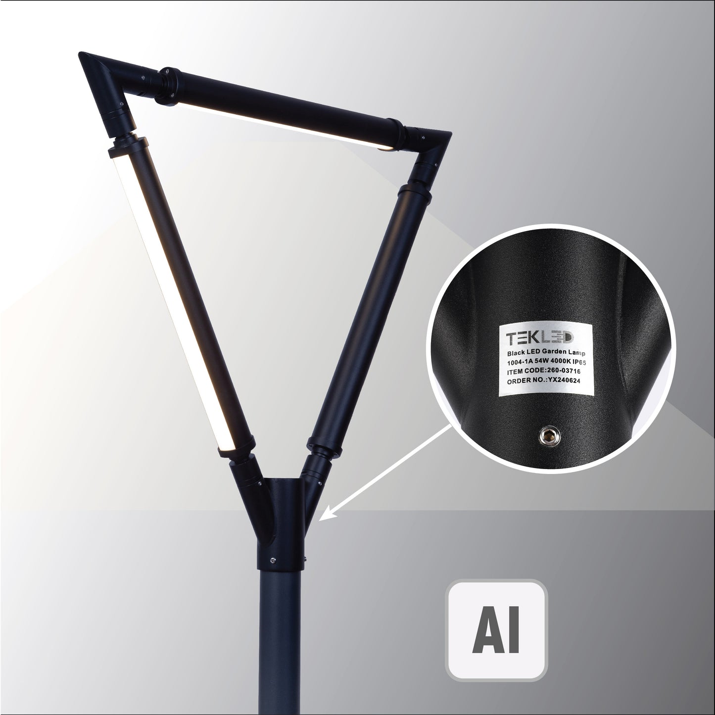 Парковый LED Светильник 1004-1A (54W, 4000K, IP65)