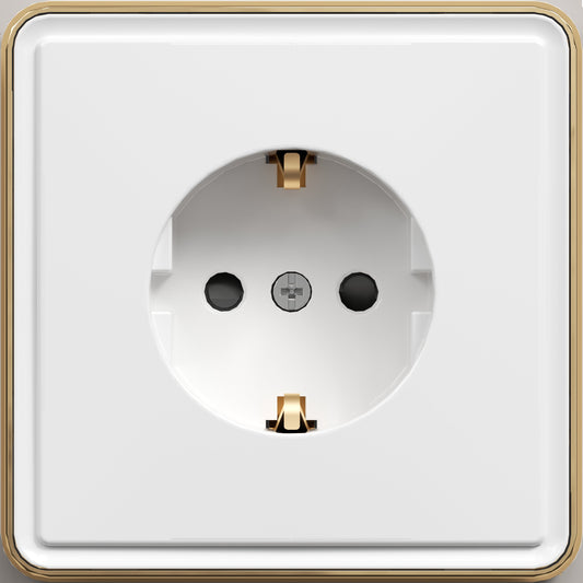 Розетка с/з, с/у, серия SAKURA