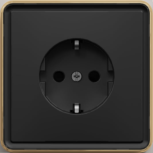 Розетка с/з, с/у, серия SAKURA