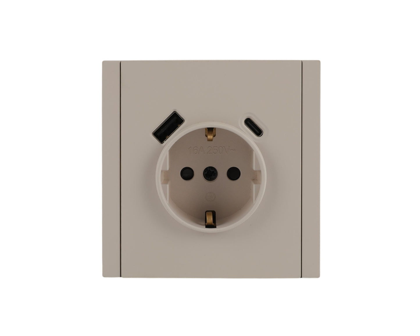 Розетка 1-я с/з (Shuko) + USB (Тип A+C), с/у, серия NIZMO