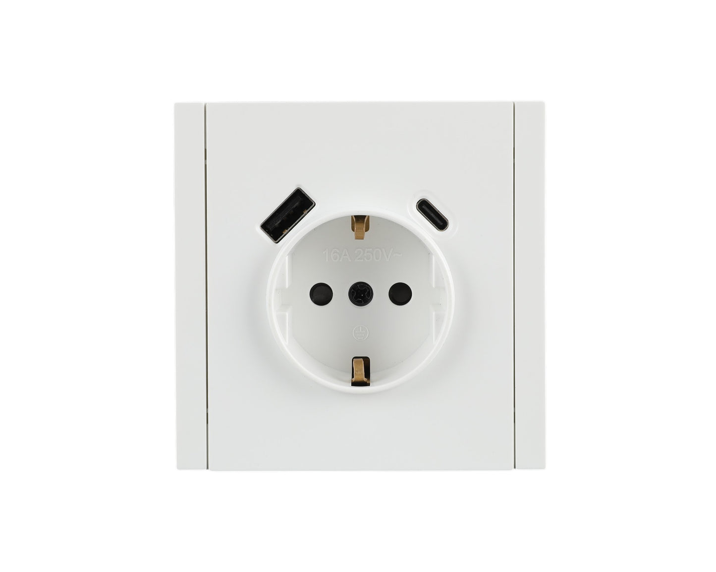 Розетка 1-я с/з (Shuko) + USB (Тип A+C), с/у, серия NIZMO