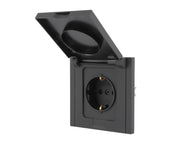 Розетка с крышкой, с/з (Shuko), с/у, серия NIZMO