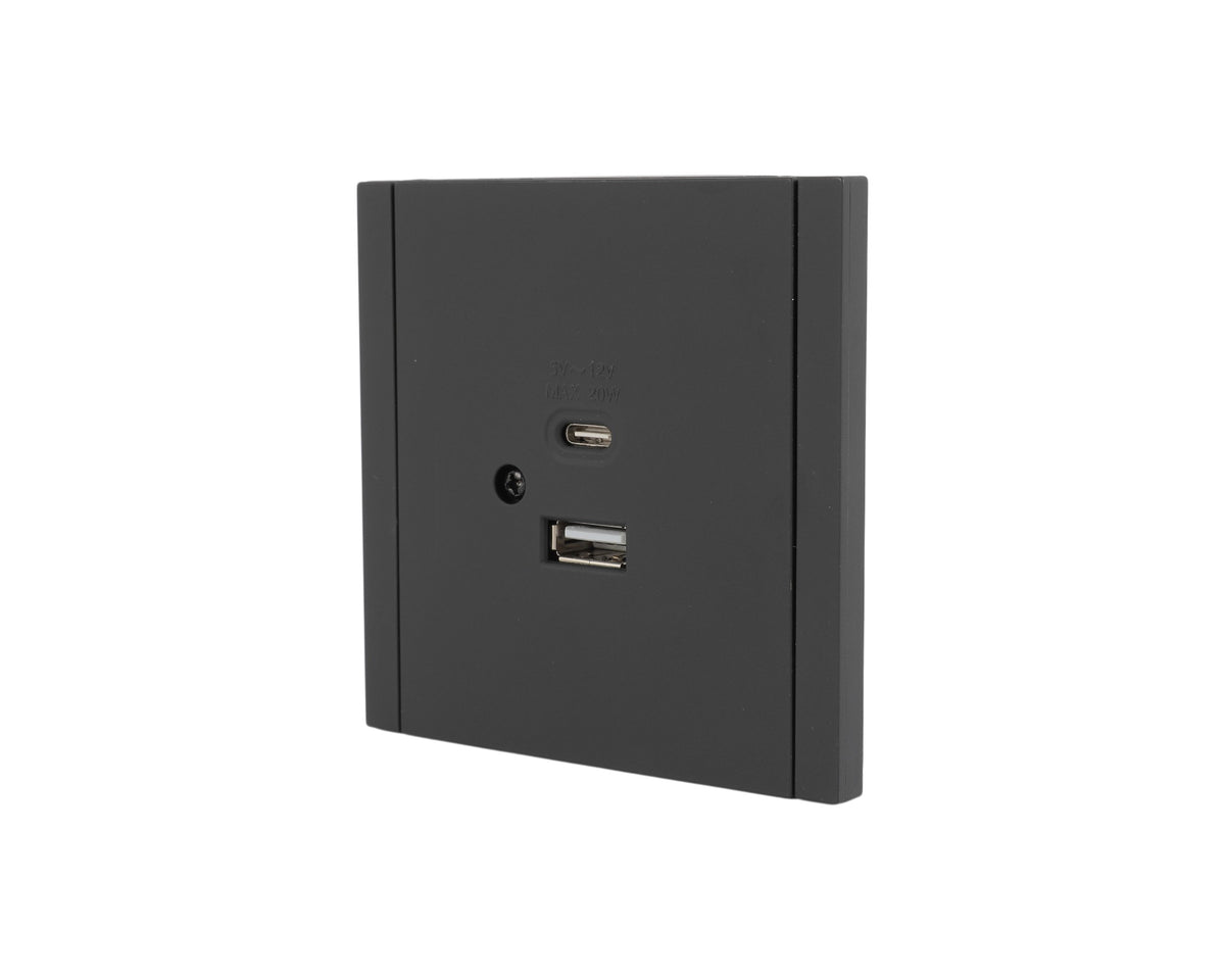 Розетка USB (Тип A+C, 20Вт), с/у, серия NIZMO