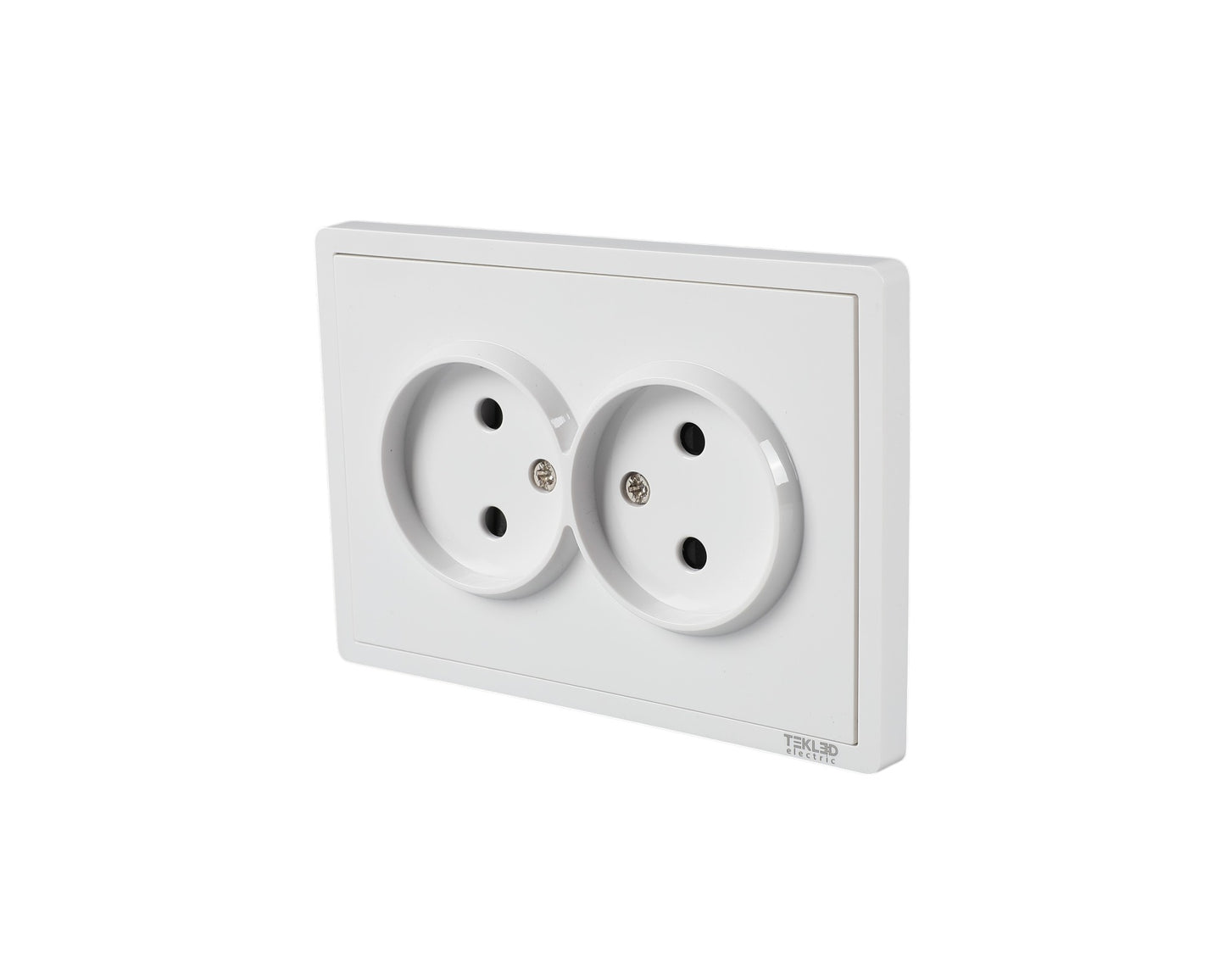Розетка 2-я без зазем, серия LERAMI (TEKLED ELECTRIC)