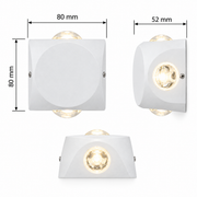 Свет-к PL-461 4*1W SAND WHITE NEW 3000K IP54 (TEKL