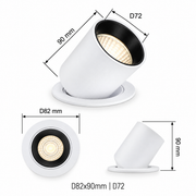 Свет-к LED Downlight FS09 White 7W 3CCT (TEKLED)