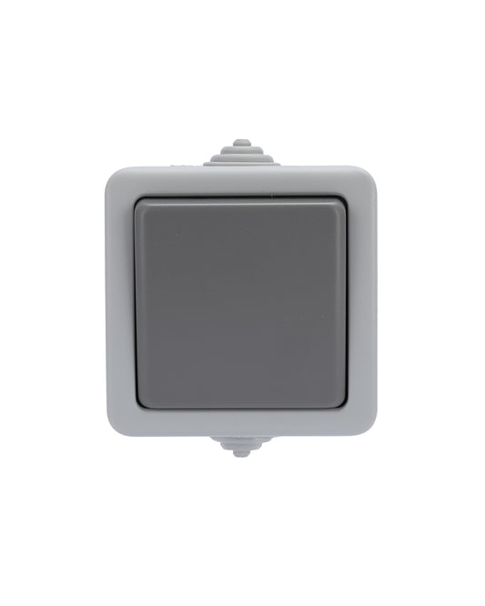 Выключатель 1 кл., о/у, 10А серый IP54 A