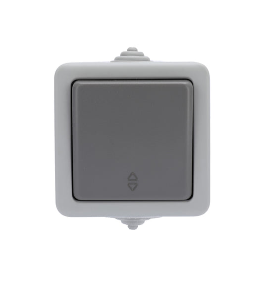 Переключатель 1 кл., о/у, 10А, IP54, сер