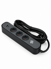 Удлинитель на 3 гнезда 3 м с выключателем, USB и Type-C, 3х1,5 мм², BV-0303-A/C, серия PROLINE-ULTRA